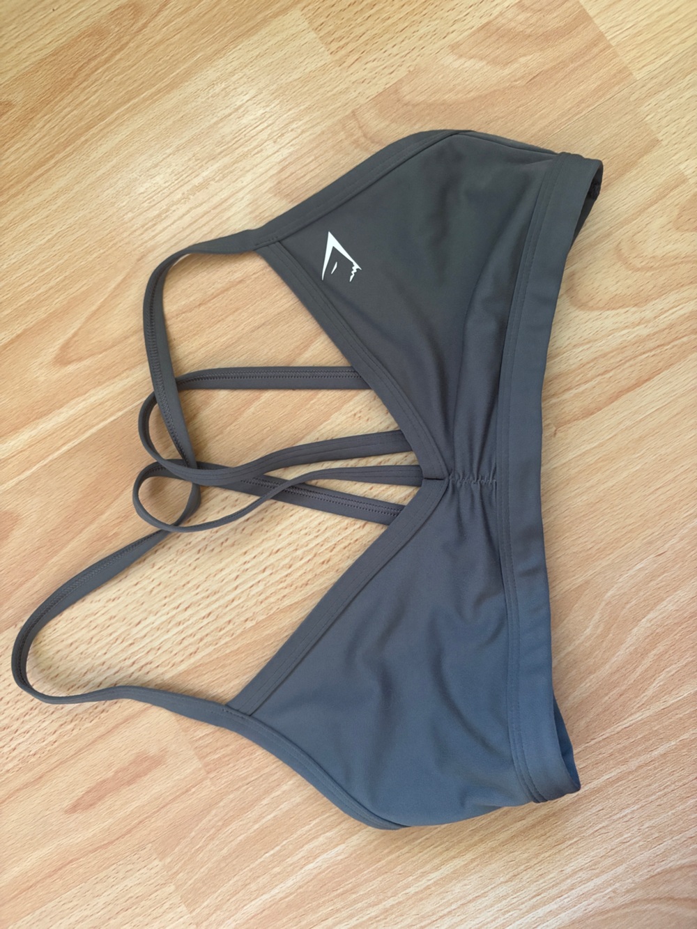 Gymshark Slate Gray Strappy Low-Impact Sports Bra